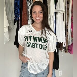 Under Armour Bonita Football Mesh Jersey Top White Size L